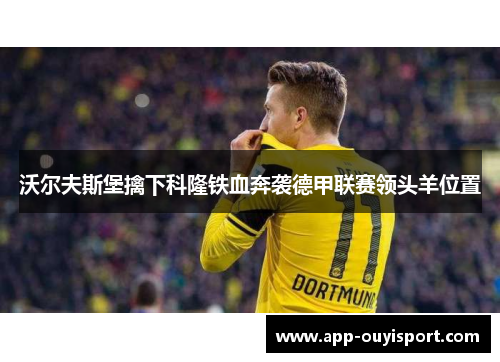 沃尔夫斯堡擒下科隆铁血奔袭德甲联赛领头羊位置
